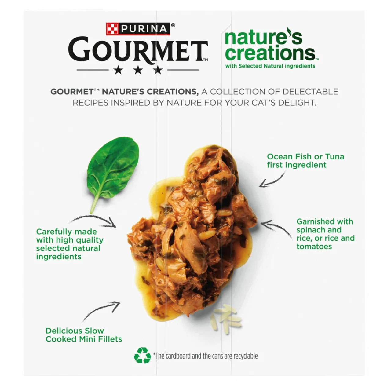 Gourmet Nature's Creations Fish Wet Cat Food 8 x 85g