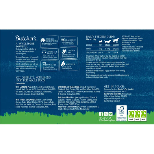 Butcher's Traditional Recipes Dog Food Trays 4x150g