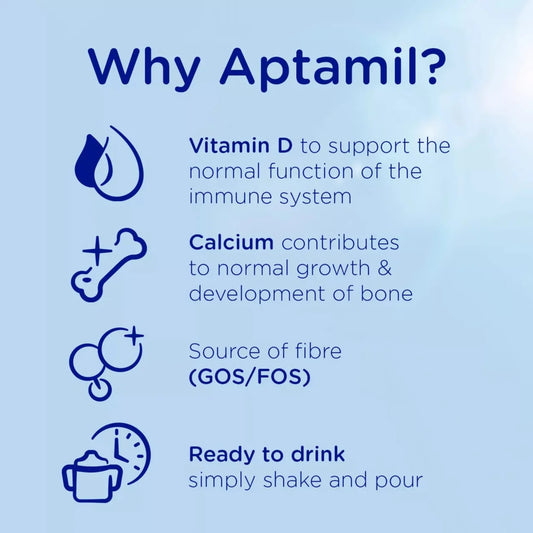 Aptamil 3 Baby Toddler Milk Formula Liquid 1-3 Years 1L