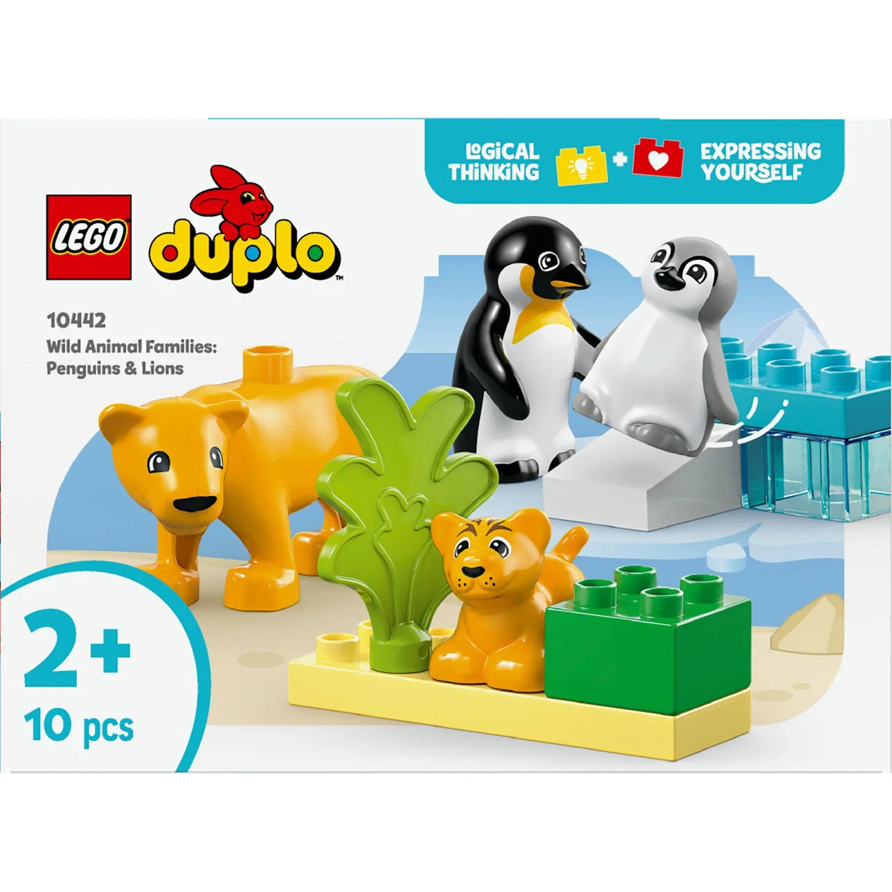 LEGO DUPLO Town Wild Animal Families - Penguins & Lions 10442 2+