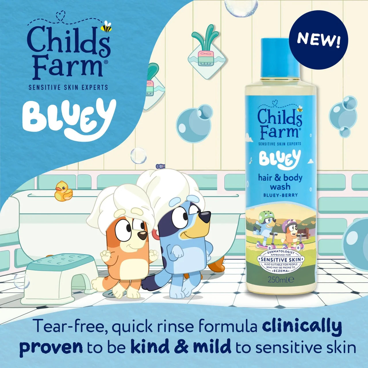 Childs Farm Bluey Hair and Body Wash Bluey-Berry 250ml