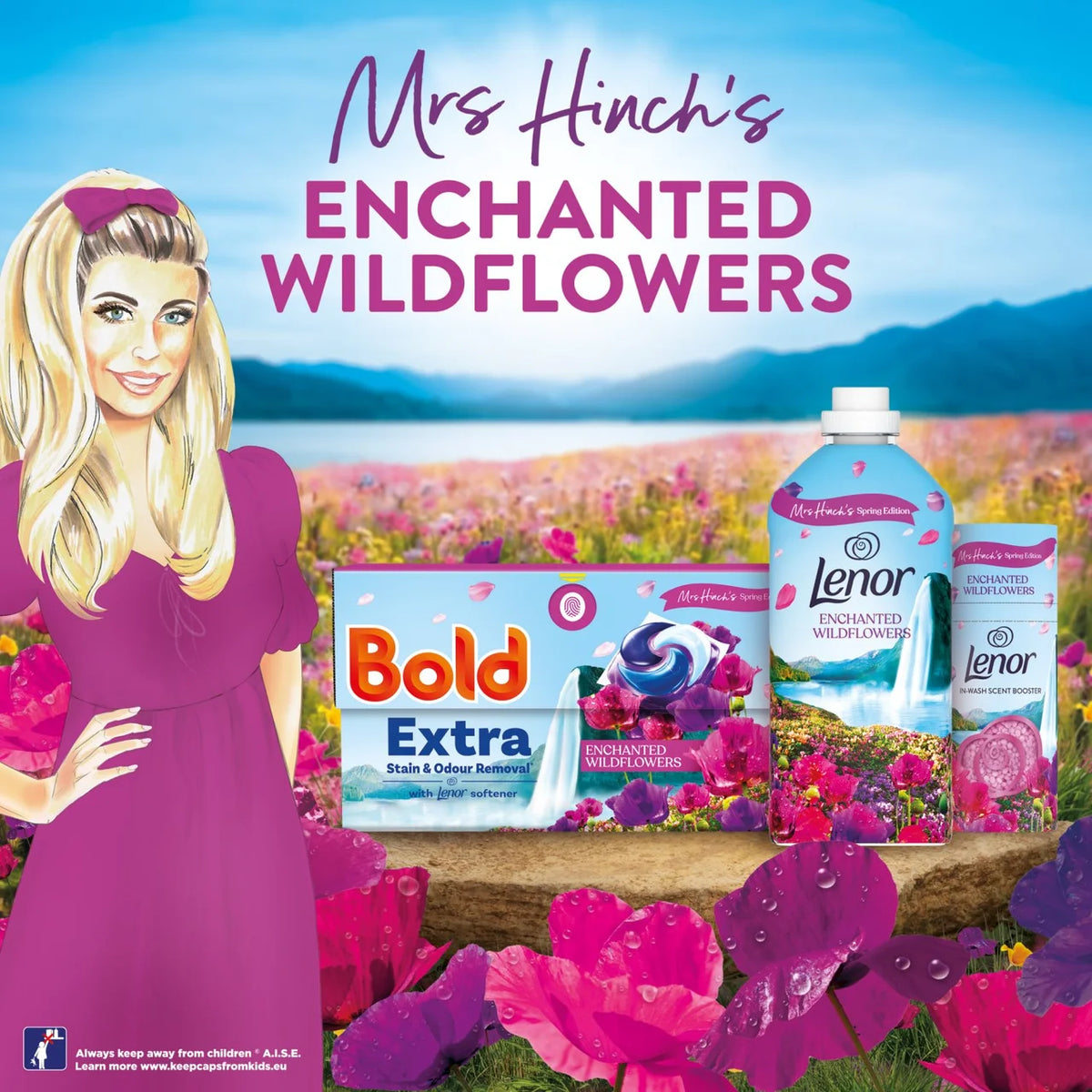 Lenor Fabric Conditioner Mrs Hinch's Spring Edition Enchanted Wildflowers 2574ml