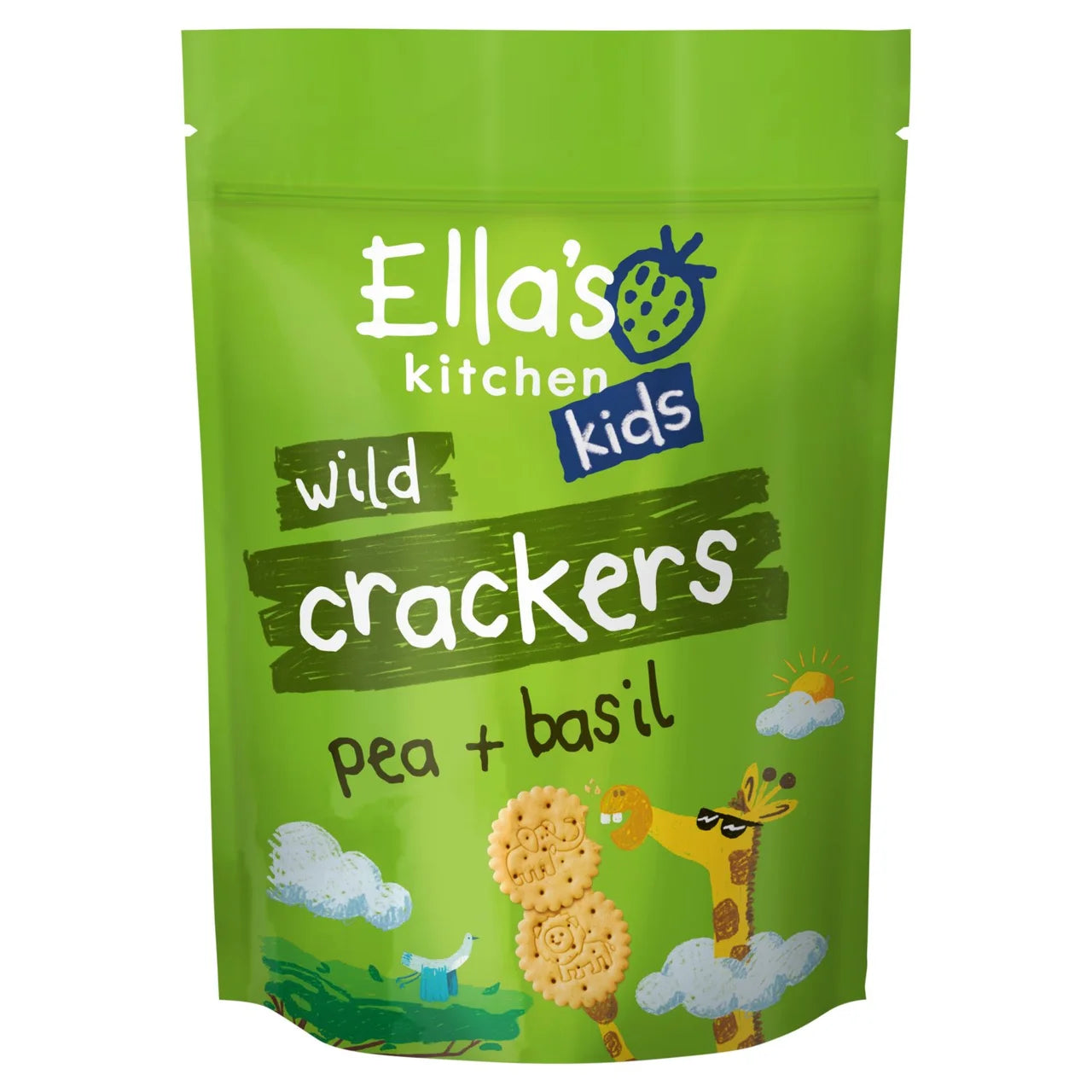 Ella's Kitchen Organic Safari Crackers Pea & Basil 18+ Months 100g