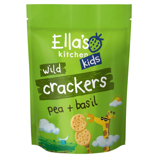 Ella's Kitchen Organic Safari Crackers Pea & Basil 18+ Months 100g