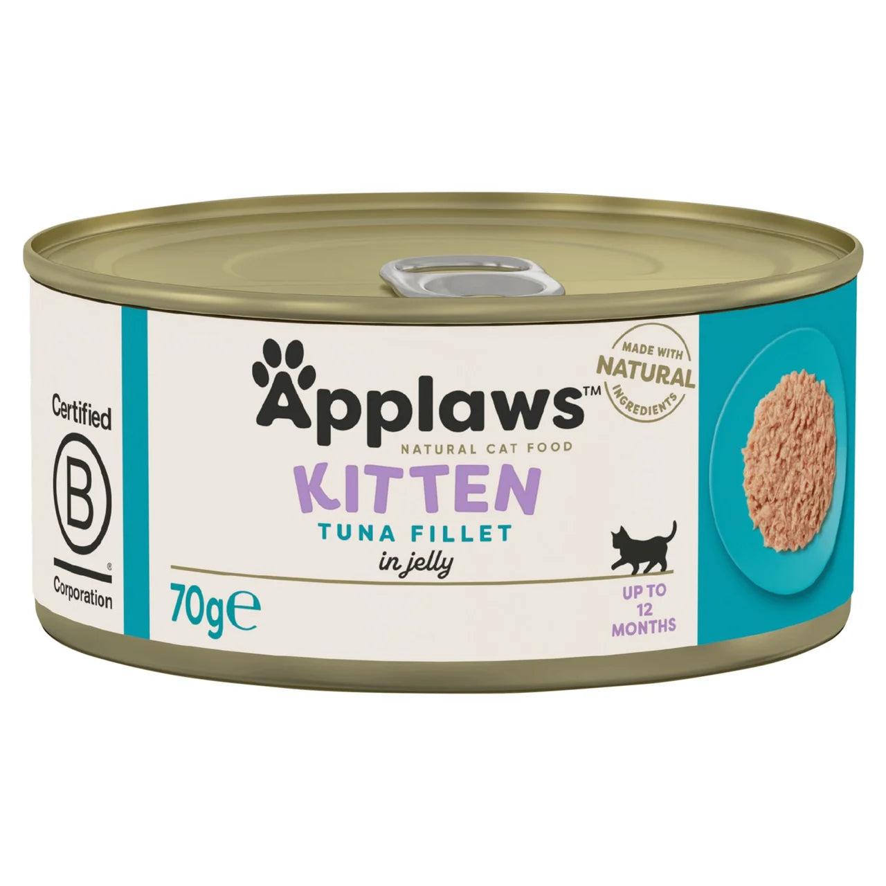 Applaws Natural Kitten Wet Cat Food Tin Tuna Fillet in Jelly 70g