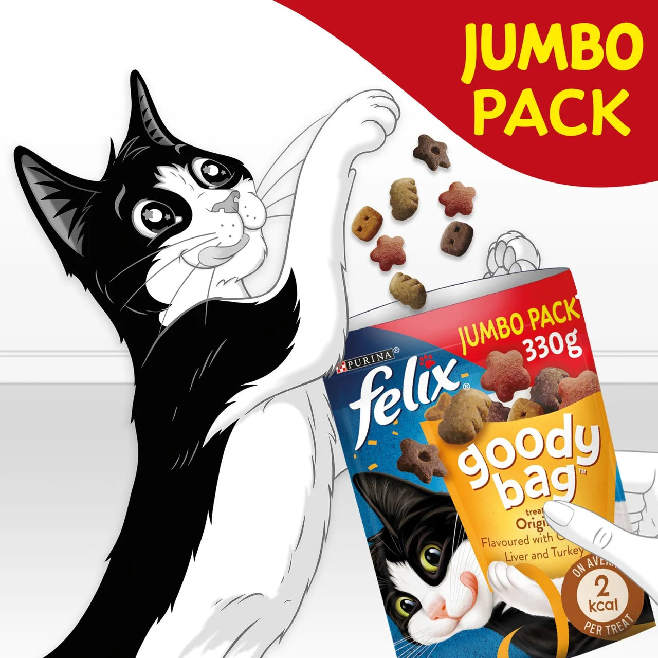 Felix Goody Bag Original Chicken, Liver and Turkey Cat Treats 330g