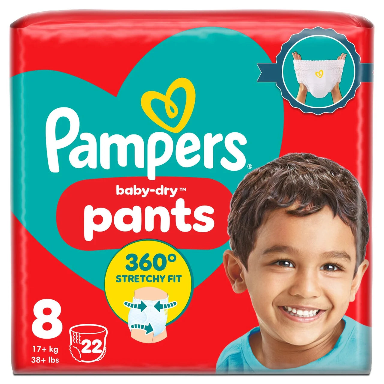Pampers Baby Dry Nappy Pants Size 8 Essential 22 per  Pack