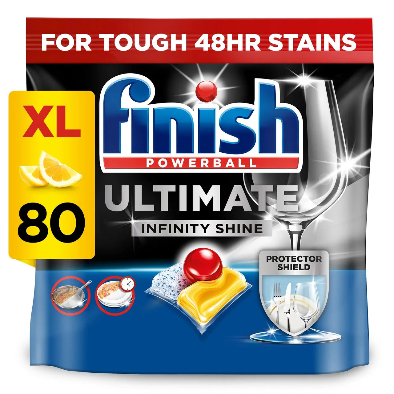 Finish Ultimate Infinity Shine Dishwasher Tablets Lemon 80 per pack