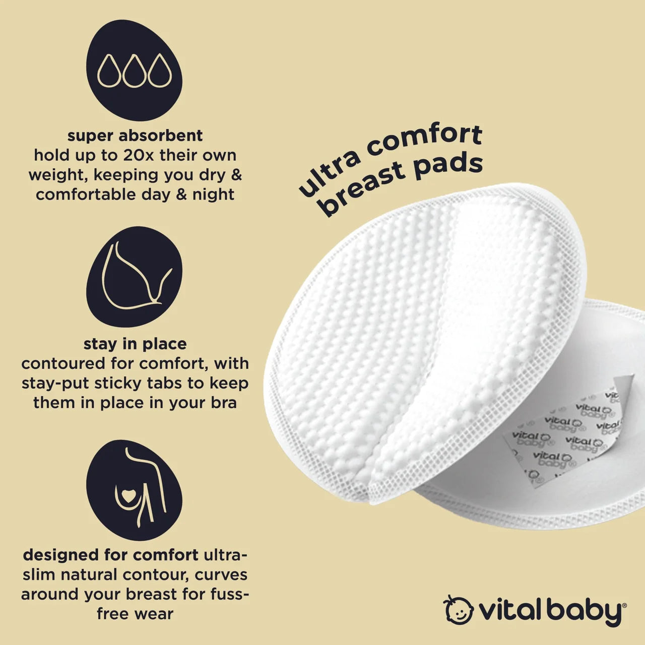 Vital Baby Ultra Comfort Breast Pads 56 per pack