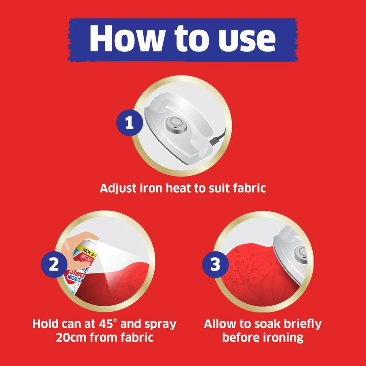 Dylon Spray Starch with Easy Iron 300ml