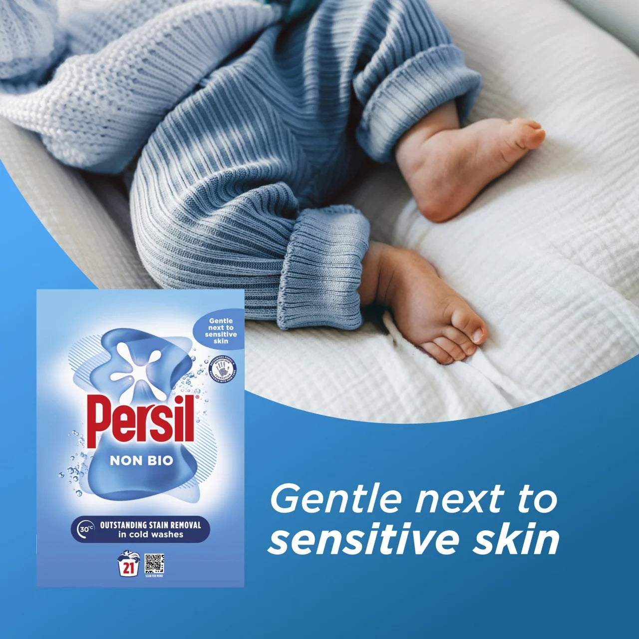 Persil Fabric Cleaning Washing Powder Non Bio 21 Wash 1.05kg
