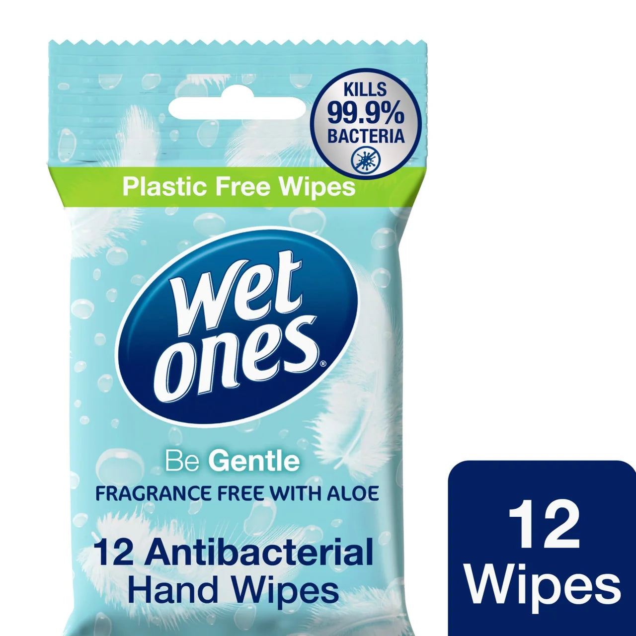 Wet Ones Be Gentle Biodegradeable Antibacterial Wipes 12 per pack