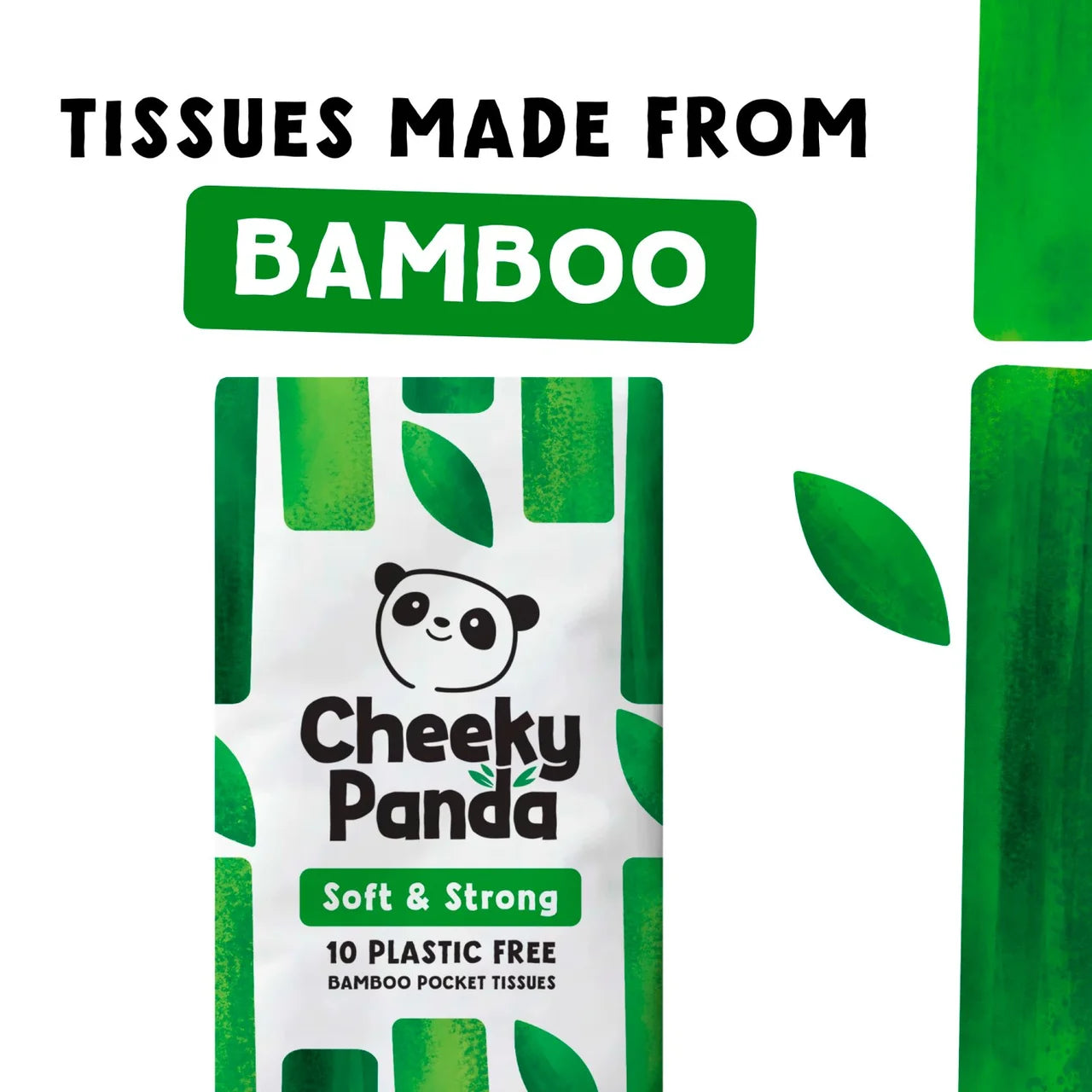 Cheeky Panda Paper Wrapped Bamboo Pocket Tissue 8 x 10 per pack