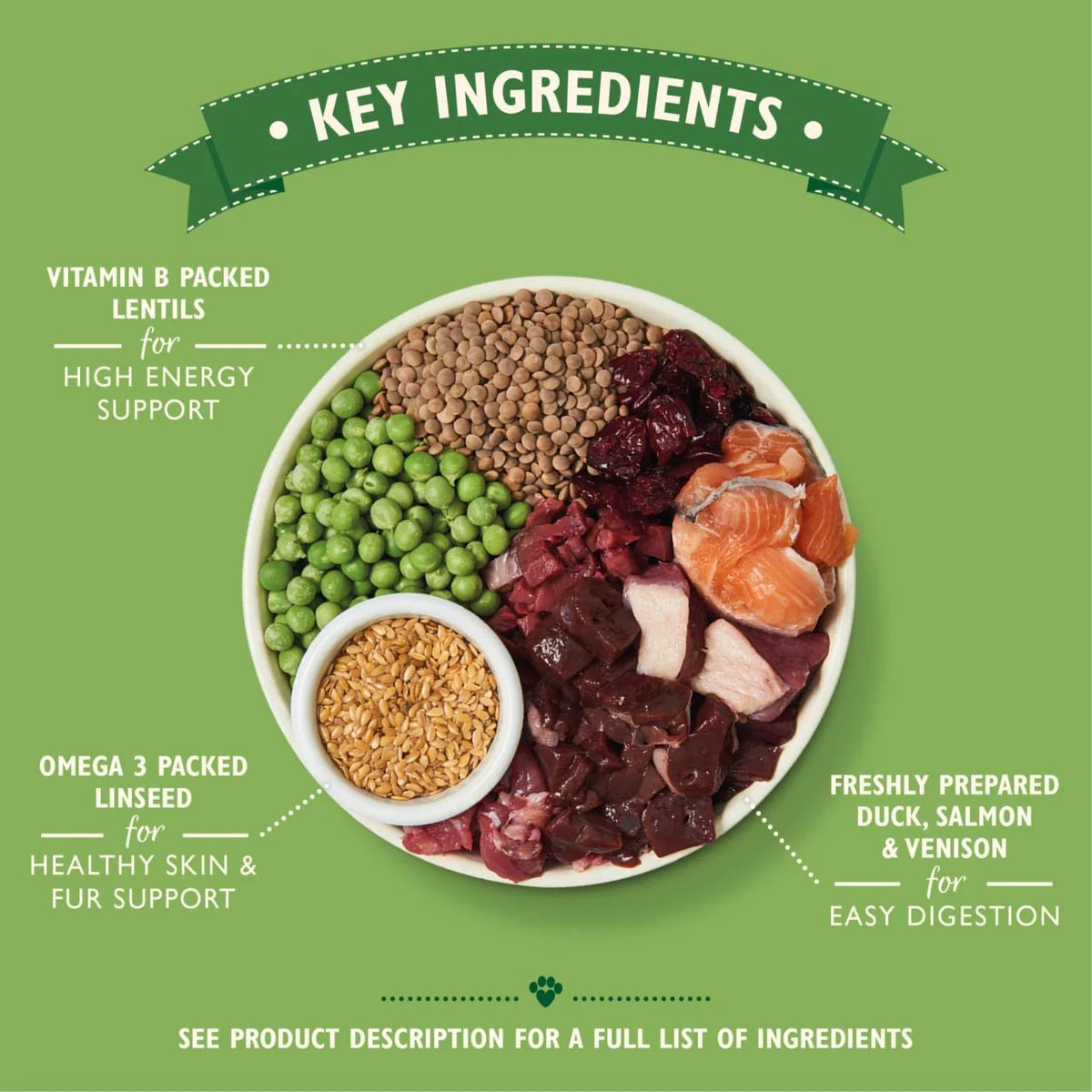 Lily's Kitchen Dog Duck Salmon & Venison Wild Woodland Walk Adult Dry Food 2.5kg