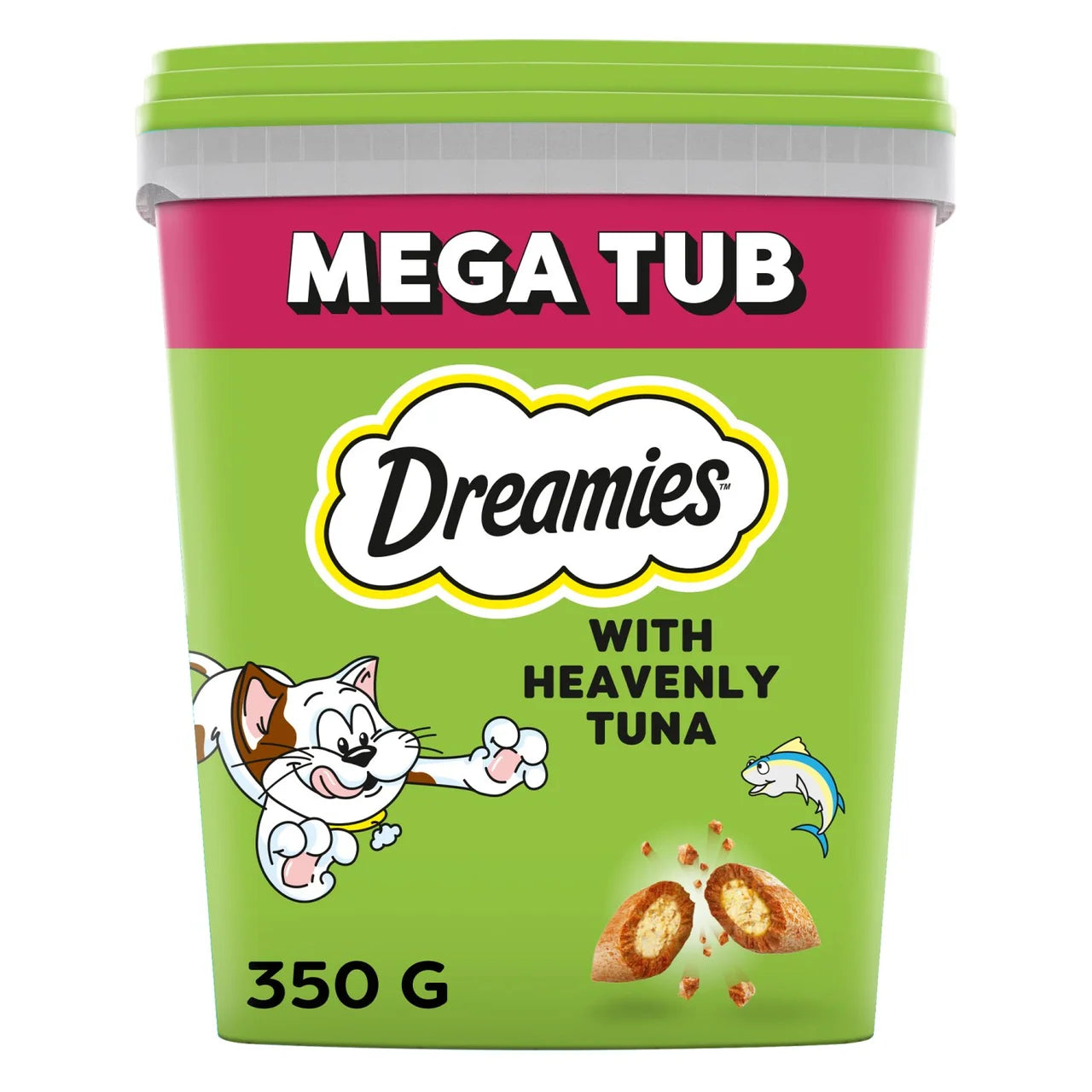 Dreamies Cat Treat Biscuits with Tuna Flavour Bulk Mega Tub 350g