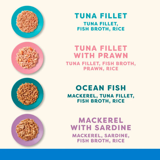 Applaws Natural Wet Cat Food Tuna Fillet Multipack Tins in Broth 24 x 70g