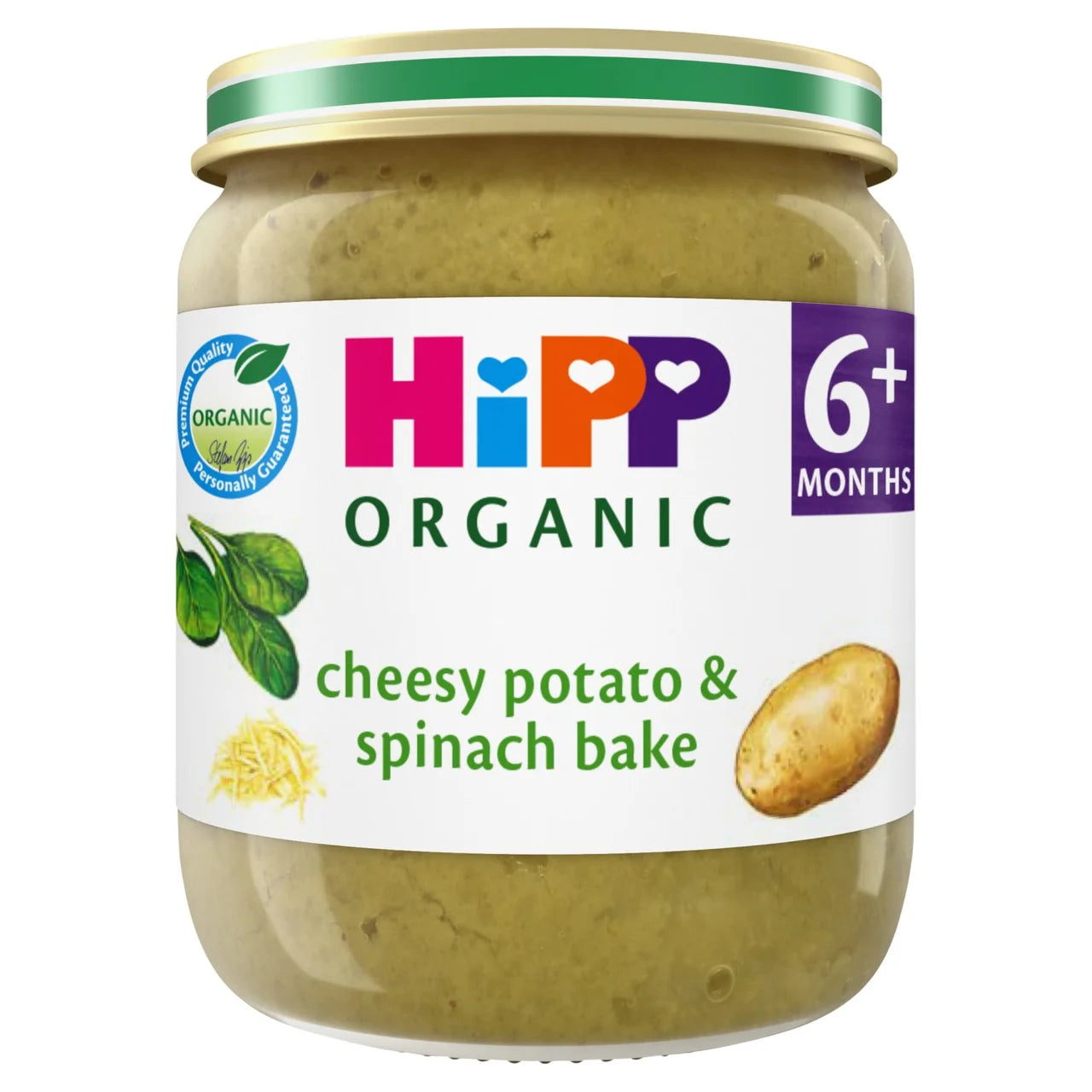 HiPP Organic Cheesy Potato & Spinach Bake Baby Food Jar 6+ Months 125g