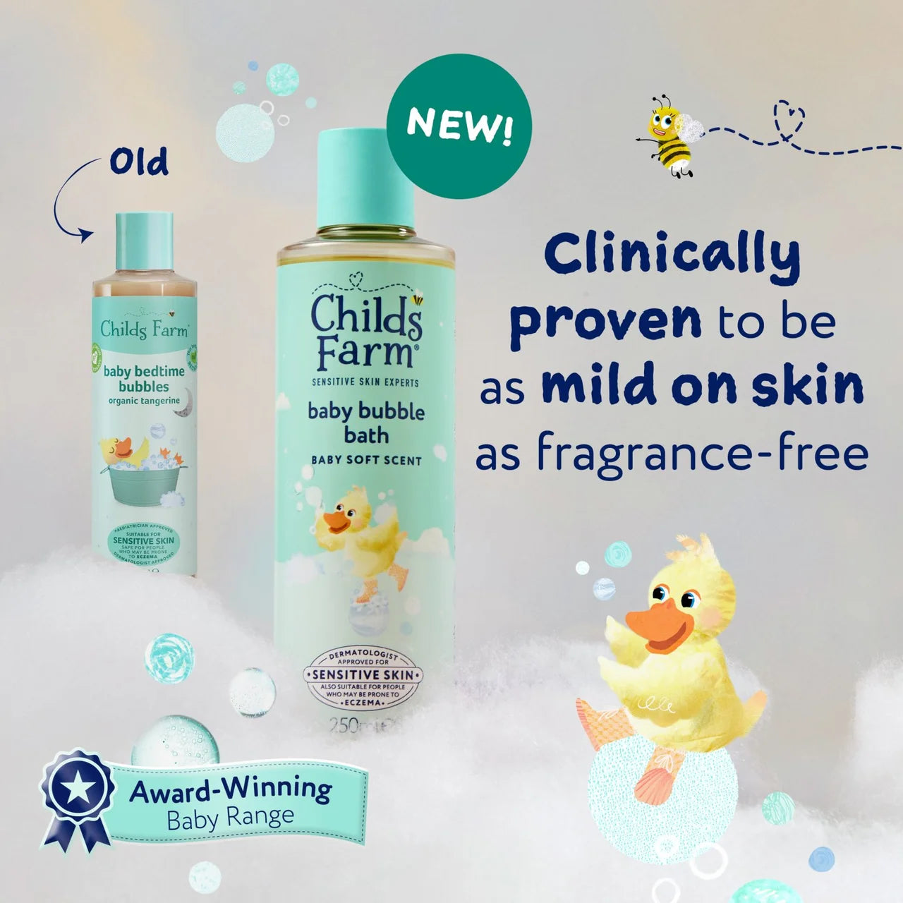 Childs Farm Baby Bubble Bath, Baby Soft Scent 250ml