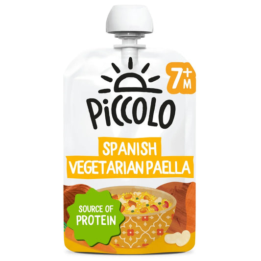 Piccolo Spanish Vegetarian Paella Baby Food Pouch 7+ Months 130g