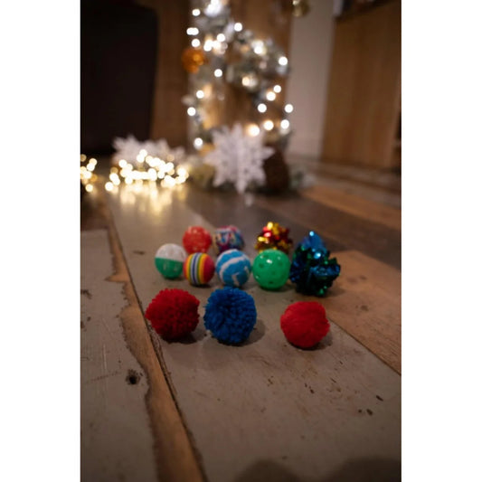 Catkins Cat Play Pack Assorted Ball Toys 12 per pack