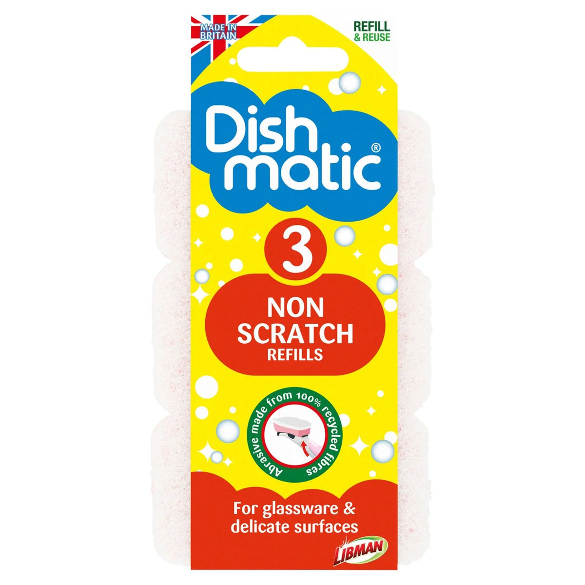 Dishmatic Non Scratch Refills 3 per pack
