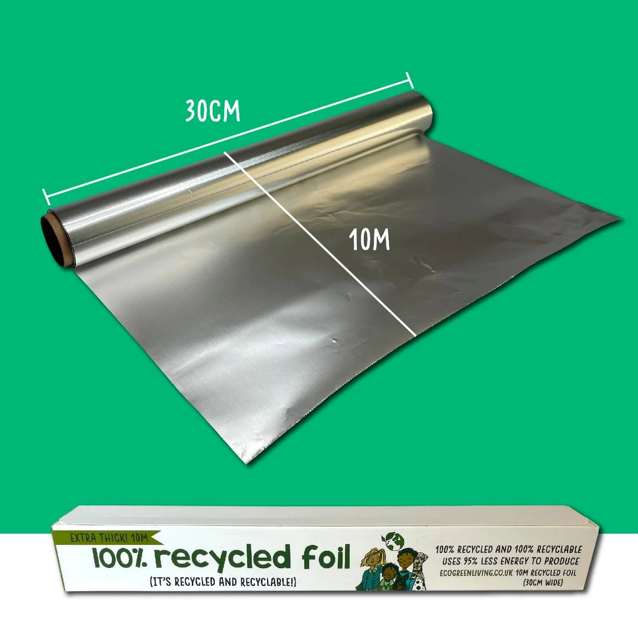 Eco Green Living 100% Recycled Aluminium Foil 10m