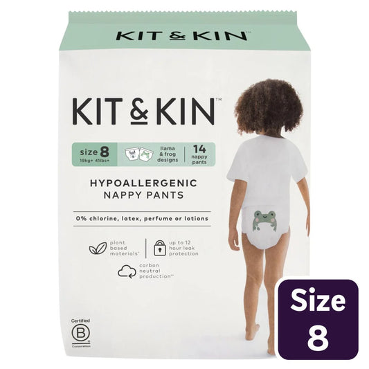 Kit & Kin Hypoallergenic Nappy Pants Size 8 (19+kg) 14 per pack