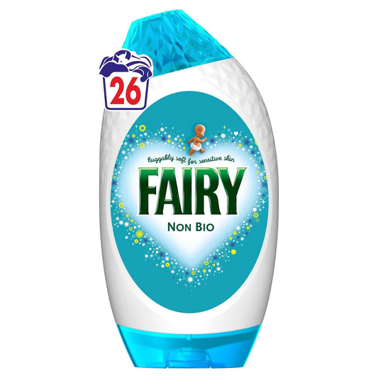 Fairy Non-Bio Washing Liquid Gel For Sensitive Skin 26 Washes 858ml
