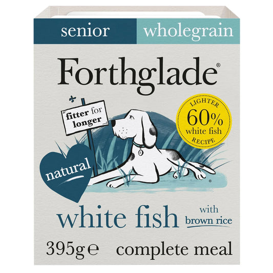 Forthglade Senior Natural Brown Rice Wet Dog Food White Fish 7 yrs+ 395g