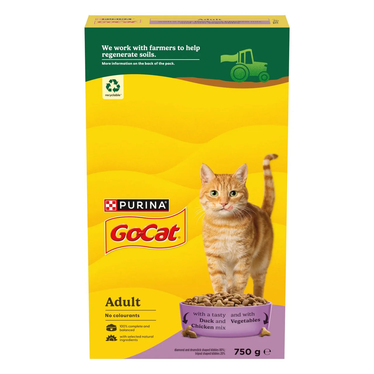 Go-Cat Chicken and Duck Dry Cat Food 750g