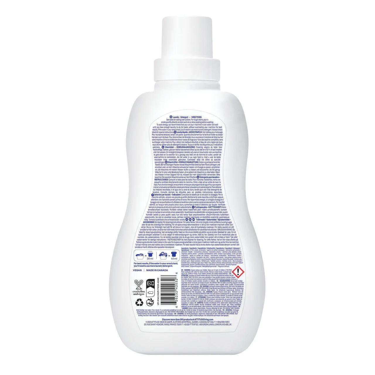 Attitude Laundry Detergent Wildflowers 35 Washes 1.05L