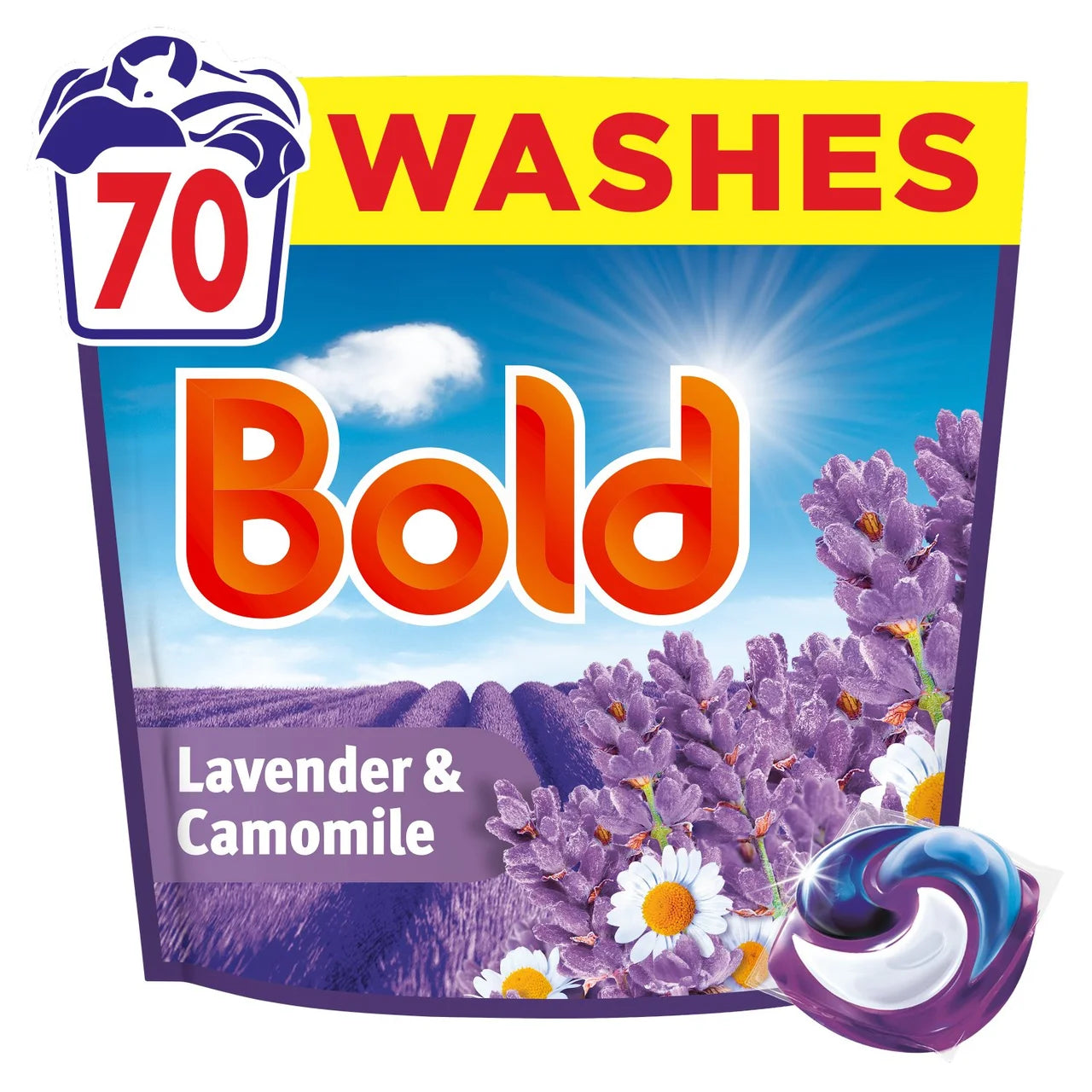 Bold 3in1 Pods Washing Capsules Lavender & Camomile 70 Washes