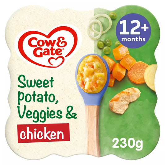 Cow & Gate Sweet Potato, Veggies & Chicken Baby Food Meal 12+ Months 230g