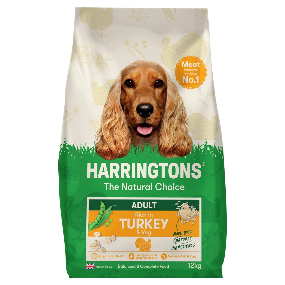 Harringtons Complete Turkey & Veg Dry Dog Food 12kg