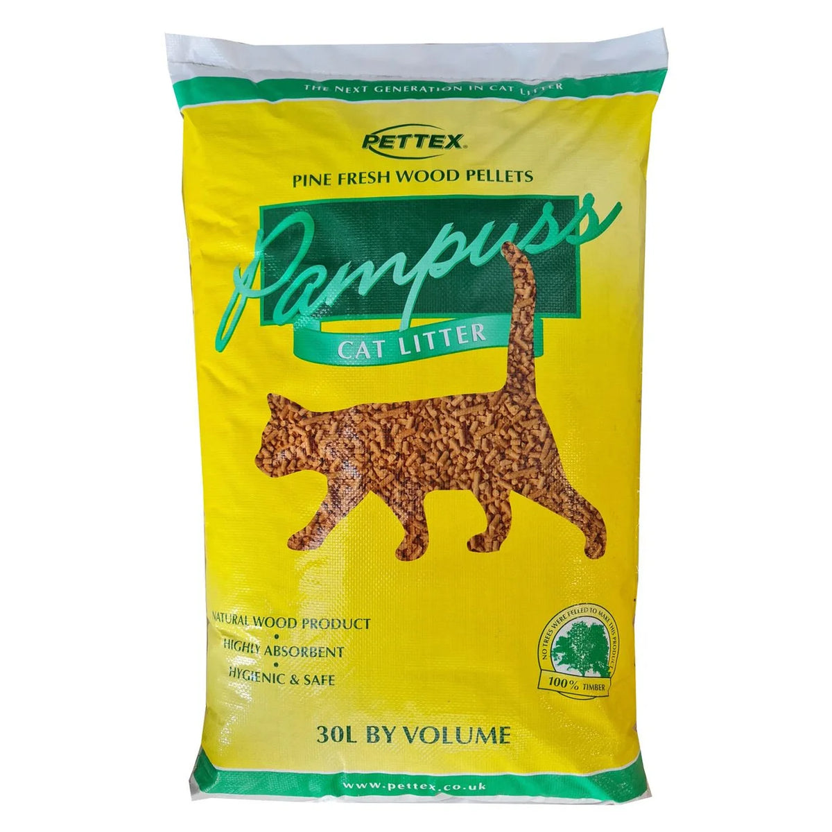 Pettex Pampuss Woodbase Cat Litter 30L