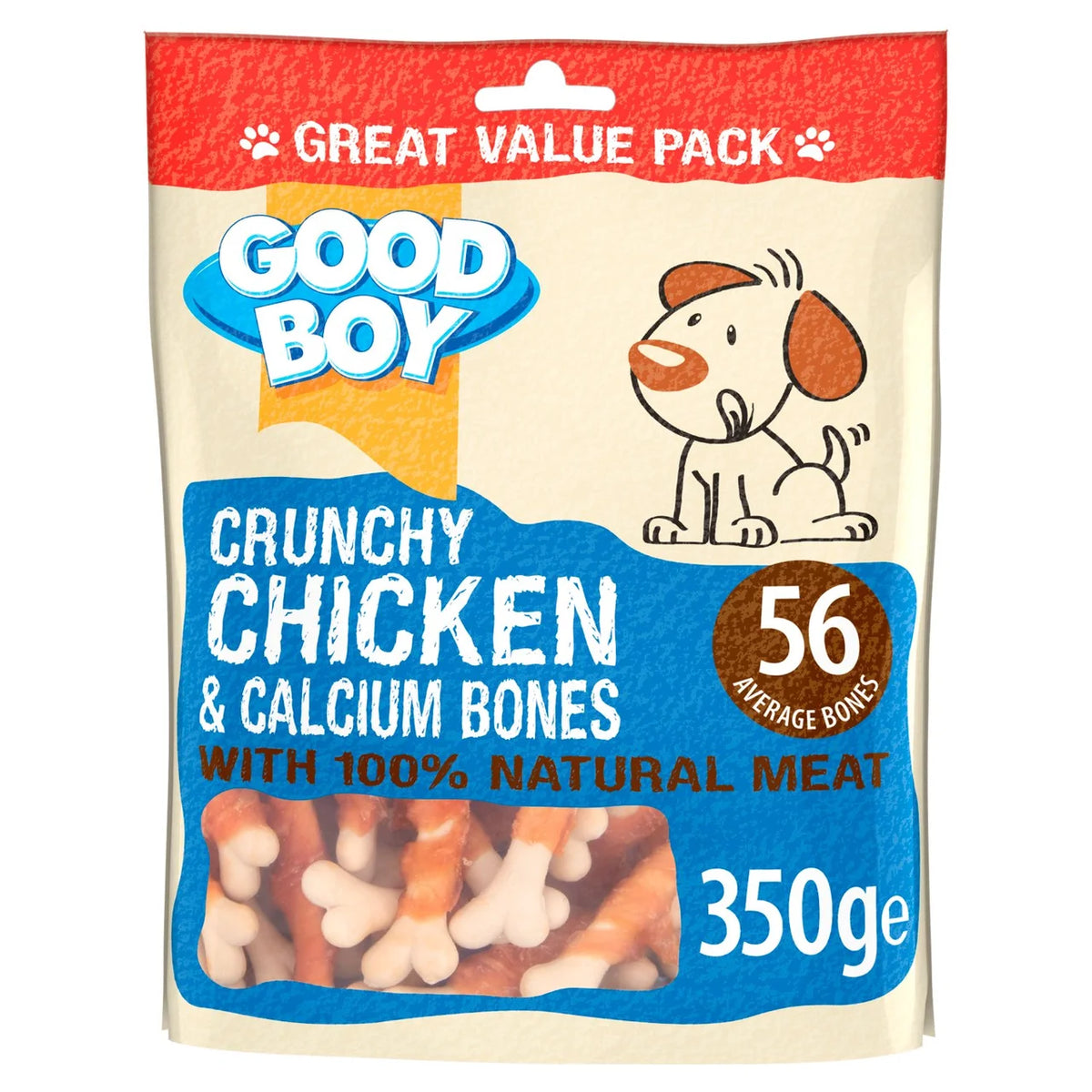 Good Boy Crunchy Chicken & Calcium Bones Dog Treats 350g