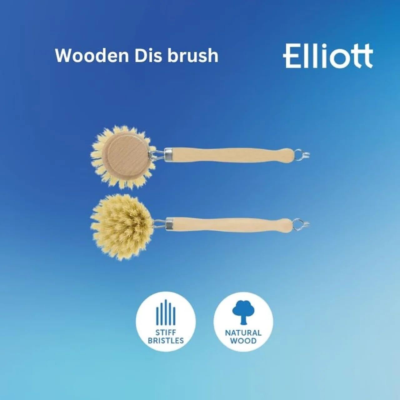 Elliott's Wooden Dish Brush with Natural Tampico Fibres