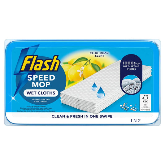 Flash Speed Mop Wet Cloth Multi-Surface Refills Crisp Lemons 24 per pack
