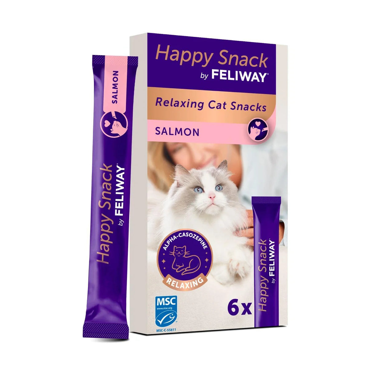 Happy Snack by Feliway Cat Calming Salmon Treats 6 per pack