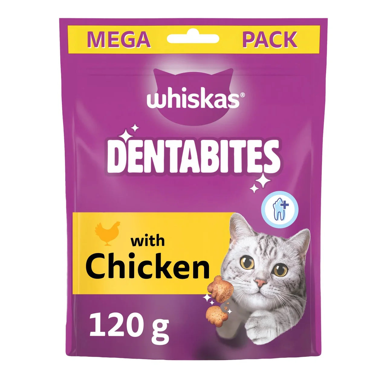 Whiskas Dentabites Cat Treats with Chicken 120g