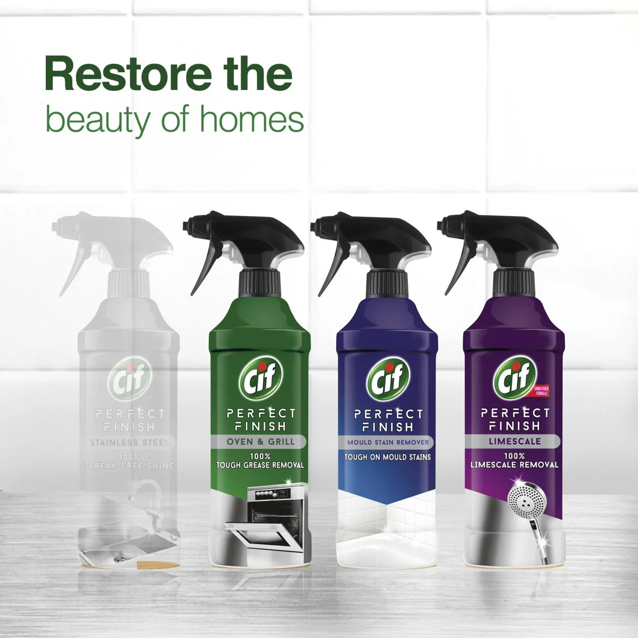 Cif Perfect Finish Specialist Cleaner Spray Mould Stain Remover 435ml