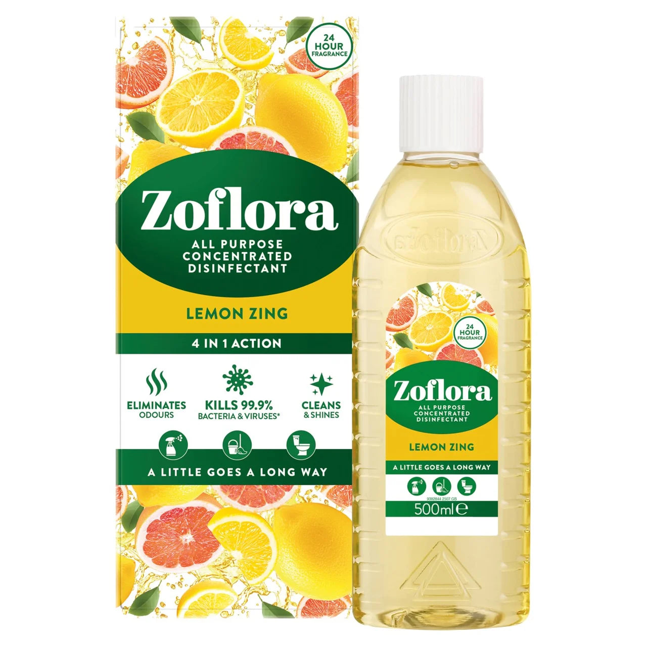 Zoflora Concentrated Disinfectant Lemon Zing 500ml