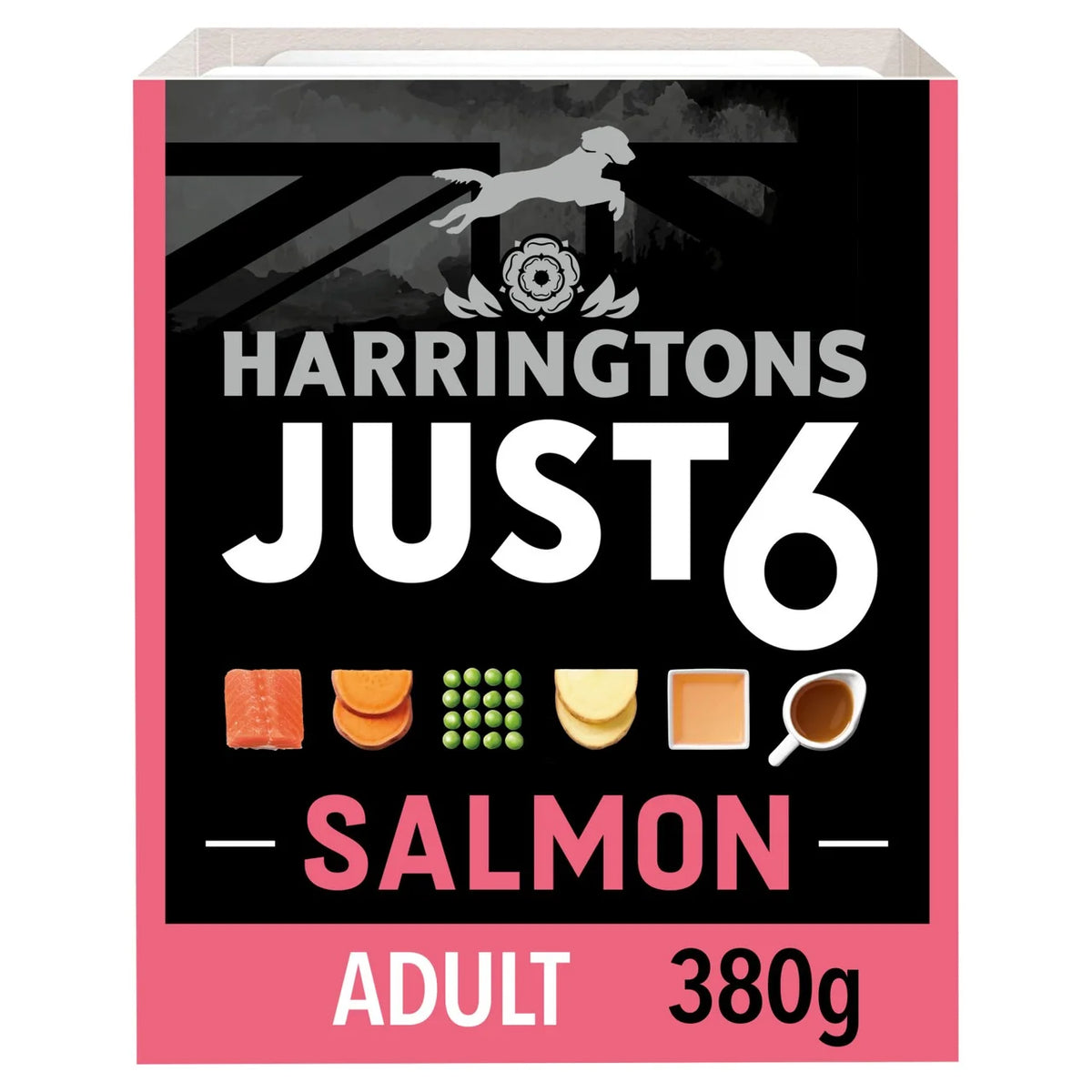 Harringtons Dog Just 6 Wet Salmon 8 x 380g