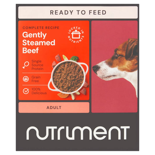 Nutriment Gently Steamed Recipe Beef for Dogs 395g
