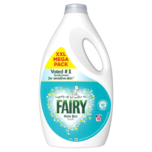 Fairy Non Bio Washing Liquid For Sensitive Skin 72 Washes 2232ml