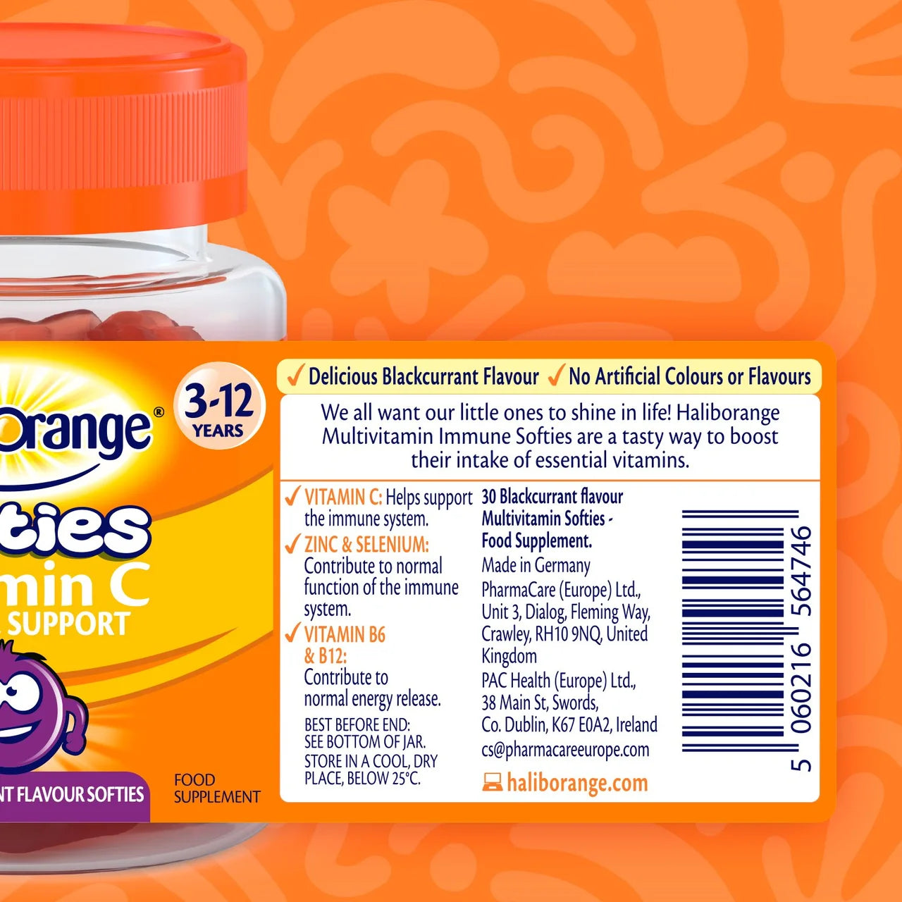 Haliborange Kid's Softies Vitamin C Gummies 3-12yrs 30 per pack