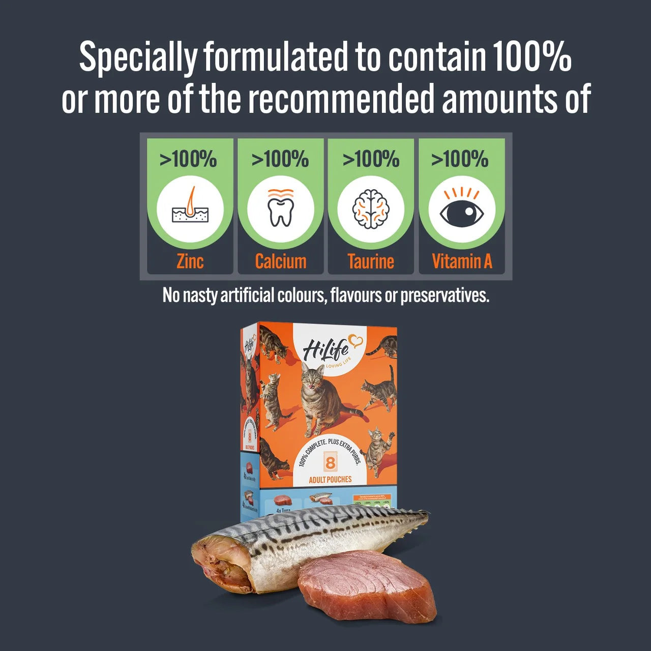 HiLife It's only Natural The Tuna One In Jelly 8 x 70g