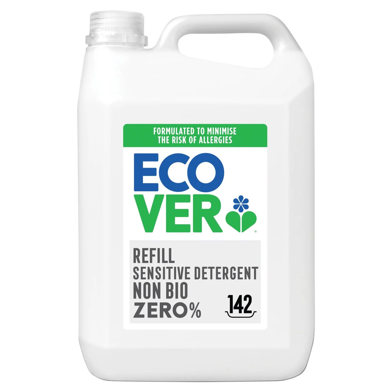 Ecover Zero Non Bio Laundry Liquid Sensitive Skin 142 Washes 5L