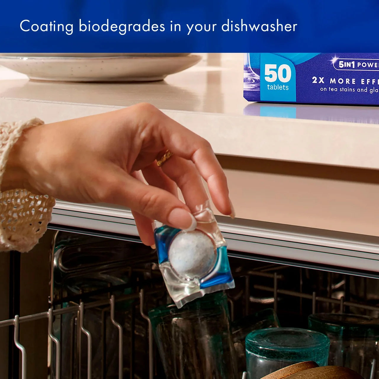 OceanSaver Pearl All in One 50 Plastic Free Dishwasher Tablets 50 per pack