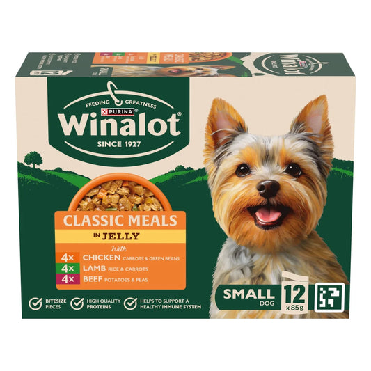 Winalot Meaty Chunks Small Dog Mixed in Jelly Wet Dog Food 12x85g